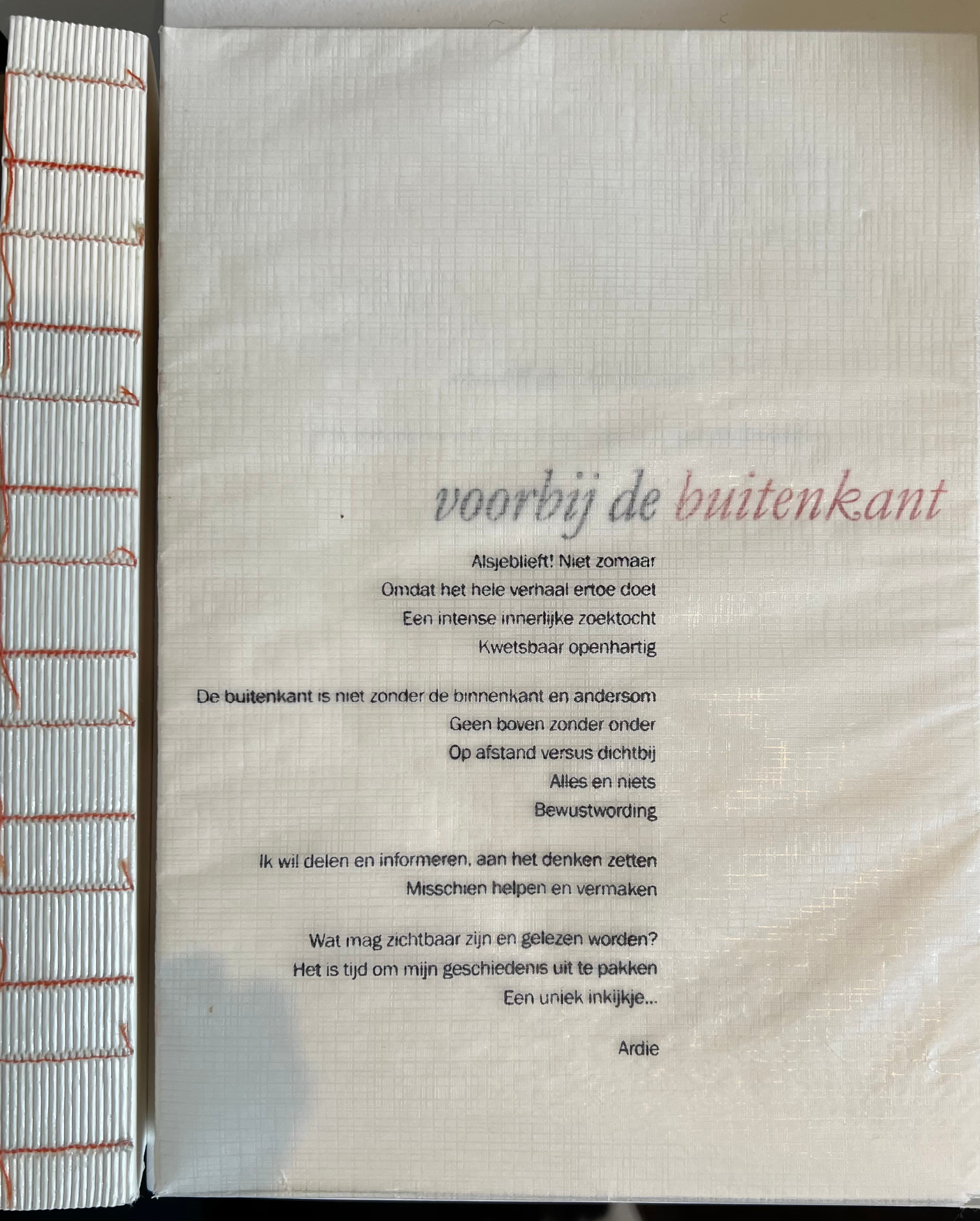 Boekcover van Voorbij de buitenkant.