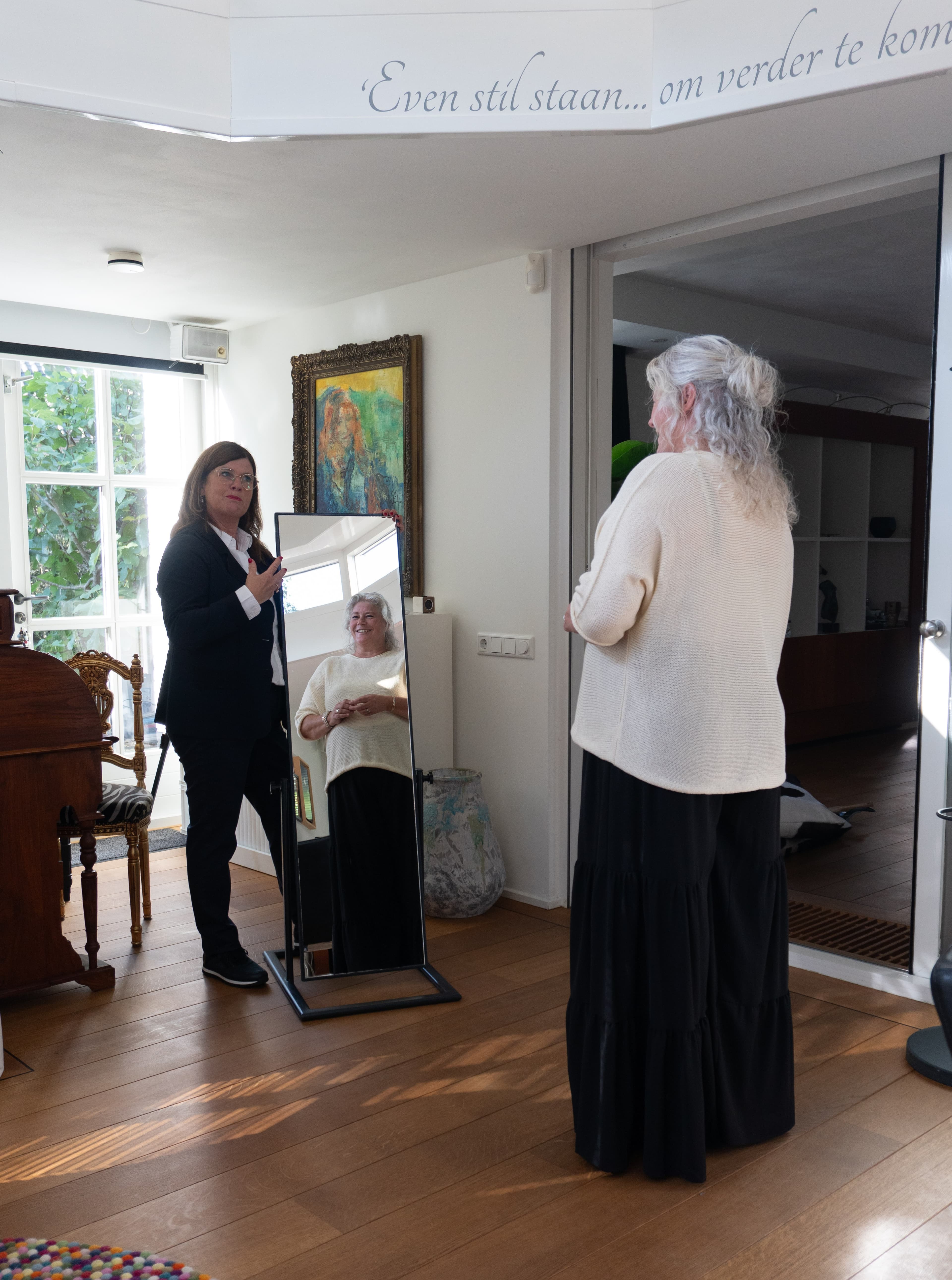 Presentatiecoaching voor de spiegel.
